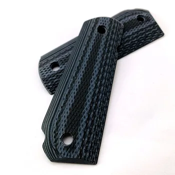 

TOtrait Tactical 1 Pair G10 Anti-slip Hand Grips Patch Material Durable DIY Handle Scales blank slabs For 1911 Models