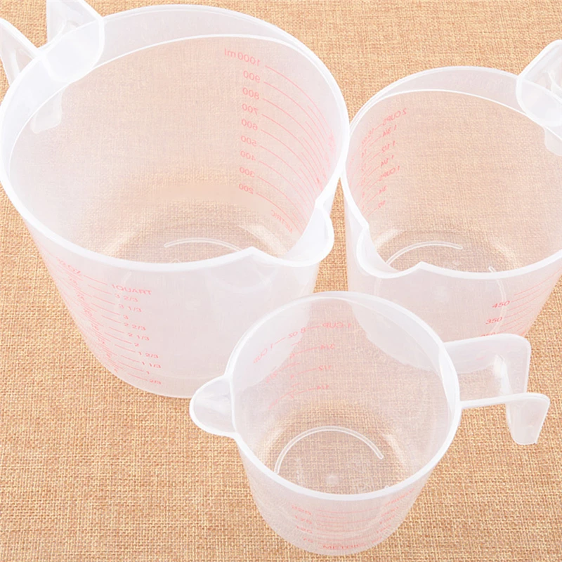 Tip Mouth Plastic Measuring Jug Cup Graduated Surface Cooking Kitchen Bakery Bakeware Liquid Measure Container Baking Tools