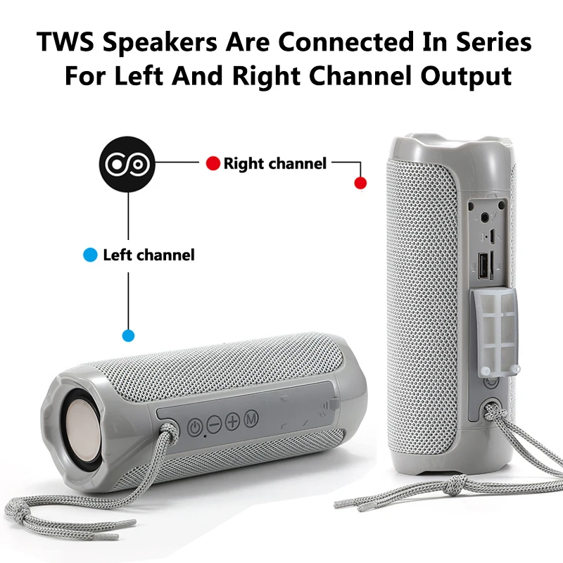 YABA Bluetooth Speakers tws Subwoofer Portable Speakers IPX5 Waterproof Outdoor-Sports Bluetooth 5.0 Speakers Music Play Column YABA Bluetooth Speakers tws Subwoofer Portable Speakers IPX5 Waterproof Outdoor-Sports Bluetooth 5.0 Speakers Music Play Column