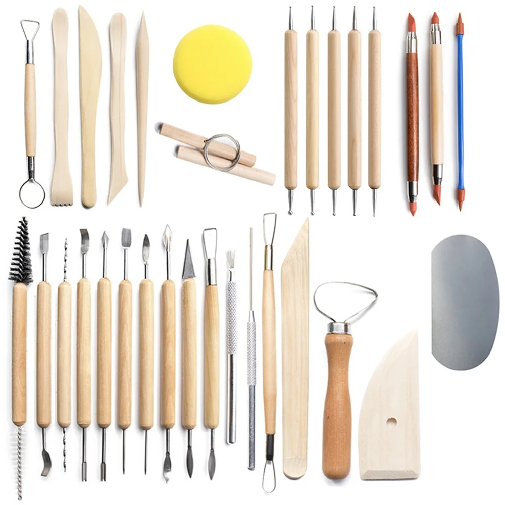 61pcs Polymer Clay Tool Kit for Modeling Pottery Ceramic Craft Sculpting  Kit Sculpt Smoothing Wax Carving Shapers Carved Tool - AliExpress