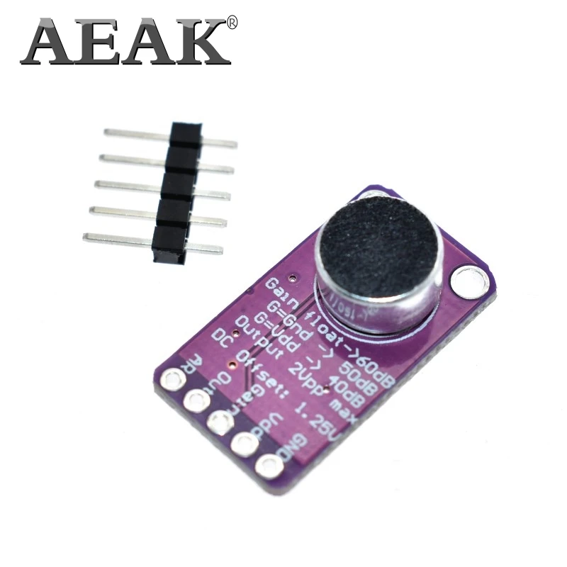 Микрофон AEAK MAX9814 плата с автоматическим управлением усилением для Arduino