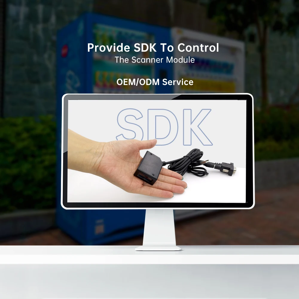 TEKLEAD RS232 Serial USB Barcode Scanner CCD/2D/QR bar code Reader Mini Automatic Scan Module for Kiosks Mobile Payment