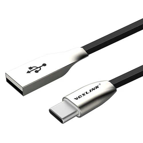 Black VOXLINK USB type-c кабель 2.4A Быстрая зарядка usb c кабель type-c кабель для передачи данных зарядное устройство usb-c для samsung Note 9 8 Xiaomi mi8 mi6 htc - Цвет: Black