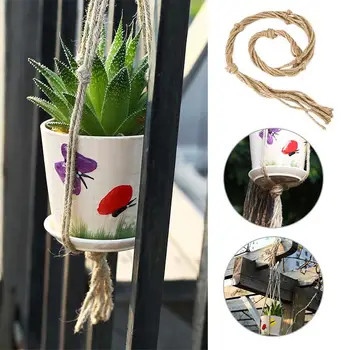 

770mm Pot Plant Hanger Handmade Jute Line Pot Decorative Hanging Hemp Rope Hanging Home Garden Decor 990mm Handmade Flower Pot