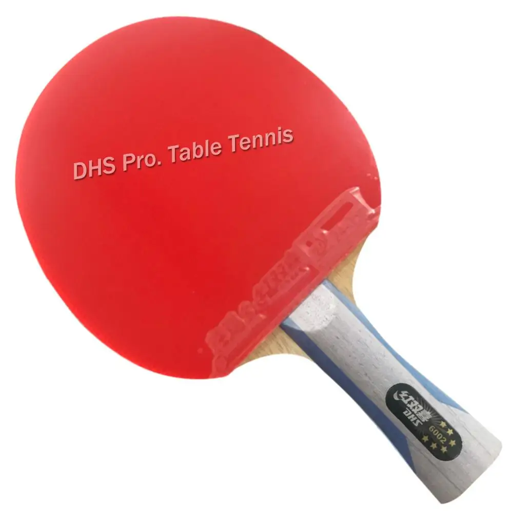 DHS 6002 длинная ракетка для настольного тенниса для пинг-понга+ весло сумка с длинной ручкой FL