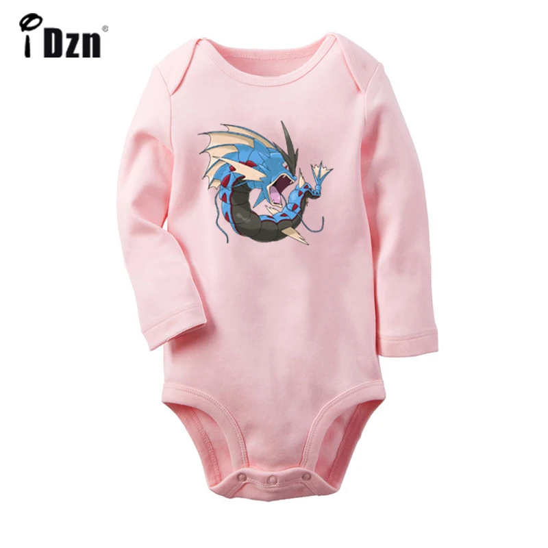 YbBaby972PC Pokemon Dratini Gyarados Lapras Poliwag Staryu/Боди для новорожденных; комбинезон с длинными рукавами для малышей; хлопковая одежда; подарок - Цвет: YbBaby972PC