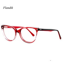 Негабаритные ацетатные оптические очки для женщин и мужчин, винтажные очки кошачий глаз по рецепту, близорукость, Пресбиопия, оправа для очков