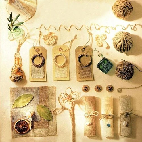 30 м стиль 1 рулон джутовая веревка пеньковая веревка для изготовления ювелирных изделий ожерелье DIY Рождественский Декор