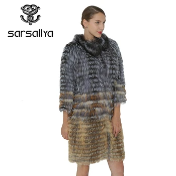 

SARSALLYA Vest Female Fox Fur Coat Genuine Silver Fox Vest Women Clothing Winter Women Vest Real Fur Outerwear Mink Coat