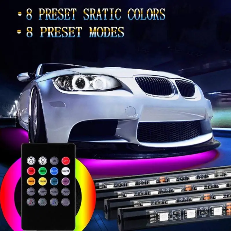 ONEWELL автомобильный атмосферный светодиодный светильник ing RGB декоративный светильник под лампу шасси автомобиля система днища светильник цветная мягкая трубка