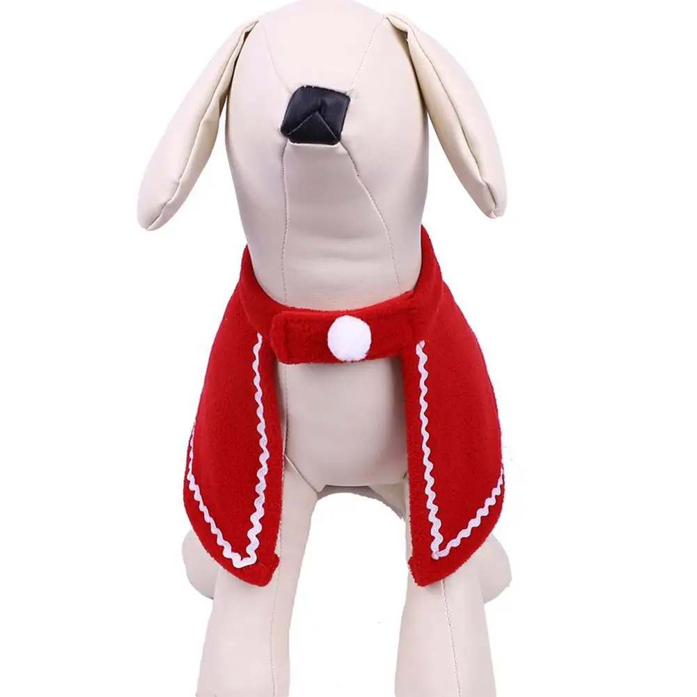 Прекрасный питомец Рождественский костюм Санта Клаус накидка/шапка/шарф для кошек собак