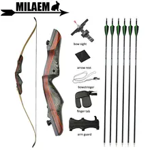 62inch 20-50lbs Archery Recurve Bow Arrows Set Bow Sight Arrow Rest Takedown Bow Lamination Limbs RH Shooting Accessories