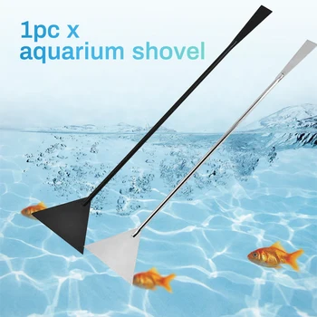 

Durable Landscaping Aquarium Shovel Fish Tank Flatten Sand Double Head Non Slip Stainless Steel Cutting Clean Tool Aquarium