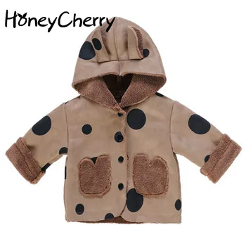 

Kids' Overcoat Boys' Winter Polka Dot New Autumn Long-Sleeved Children's Jacket toddler girl coat