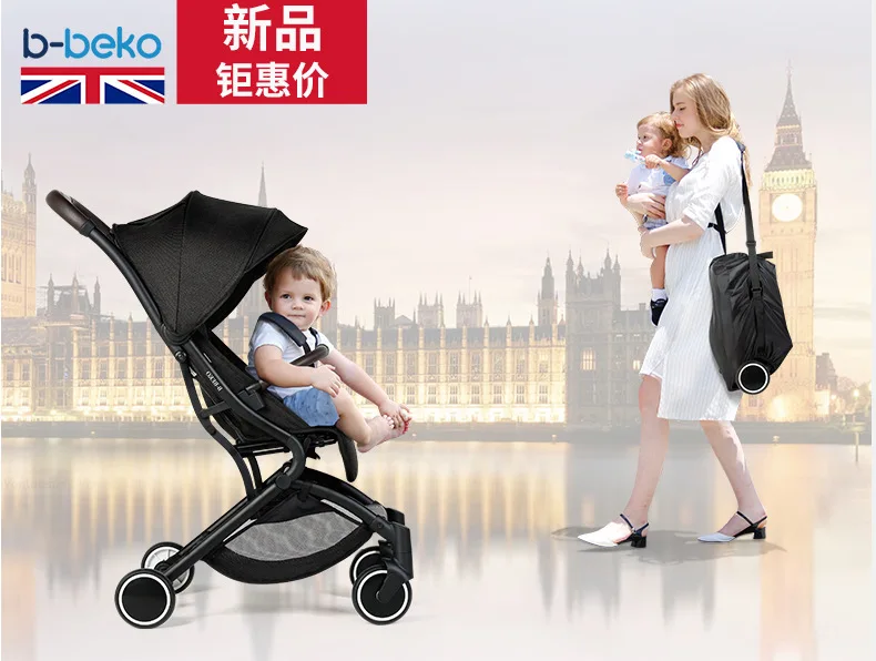 Британский B-BEKO, коляска из алюминиевого сплава, ультра-светильник, складная, простая, портативная, для малышей, детская коляска, для путешествий, мини-Pram0-3Y