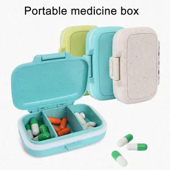 

Portable Pill Case 3 Compartment Travel Vitamin Divider Container Storage Box Medicine Organizer can CSV