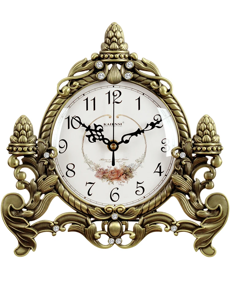 

European Retro Metal Clock Luxury Fashion,creative Alarm Clock,mute Bedroom,quartz Reloj Despertador Retro Alarm Clock NN50AC