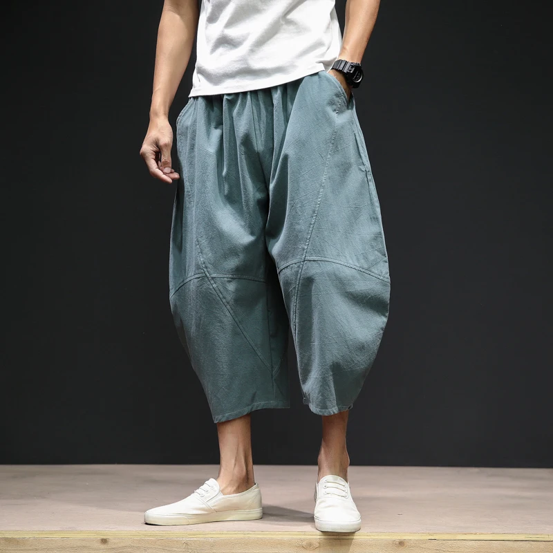 Summer Fashion Jogger Harem Pant Men Black Baggy Cotton Casual Calf Pants Male Hip Hop Oversized Streetwear Korean Trousers Men Summer Fashion Jogger Harem Pant Men Black Baggy Cotton Casual Calf Pants Male Hip Hop Oversized Streetwear Korean Trousers Men