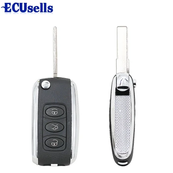

Modified Flip Remote Key Shell 3 Button for VW B5 Remote For Bentley Style Silver Side