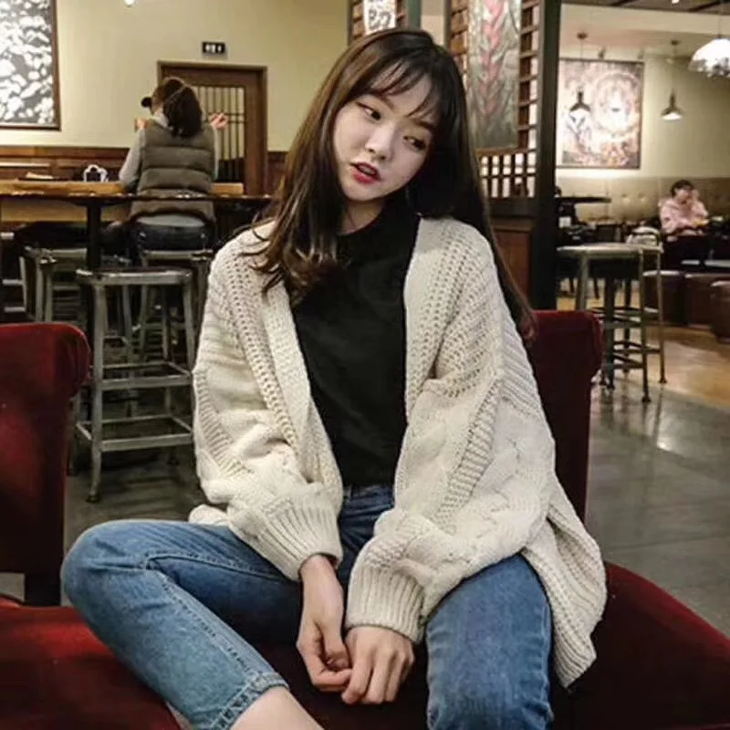 

Autumn & Winter Korean-style Sweater Coat Loose-Fit Women's Fashion 2019 New Style Harajuku CHIC-Style Students Versatile Knitte