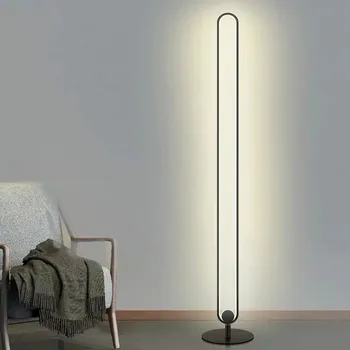 

Minimalist Floor Lamp Ring LED Floor Lamp Metal Creative Post-modern Simple LED Living Room Bedroom Library Floor Lamp stand