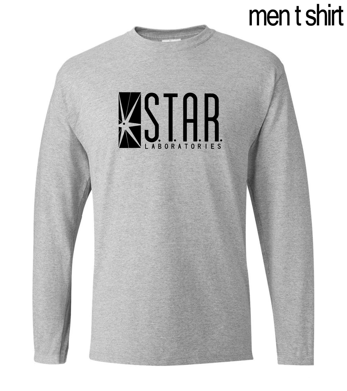 STAR S. T. A. R. labs мужские футболки с длинными рукавами новые весенние хлопковые высококачественные мужские футболки в стиле хип-хоп модные брендовые мужские футболки - Цвет: gray1