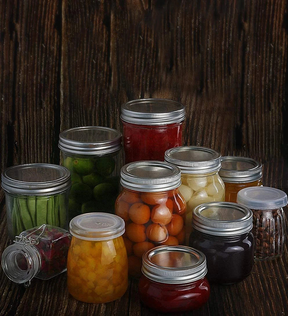 Regular Mouth Mason Jars and Lids for Meal Prep, Food Storage, Canning, Drinking, Dry Food, Spices, Salads, Yogurt（1PCS） 2
