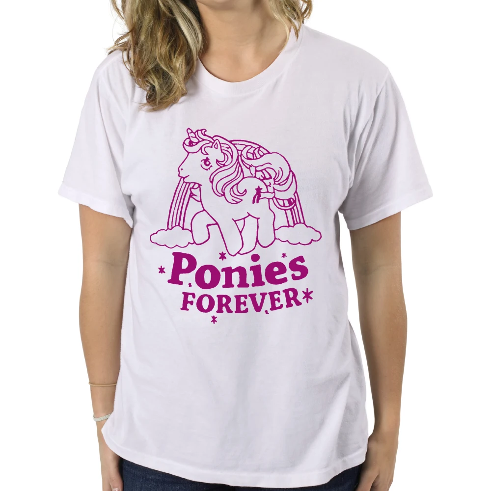 Новое поступление модная мужская футболка ponies forever design Мужская из хлопка крутая
