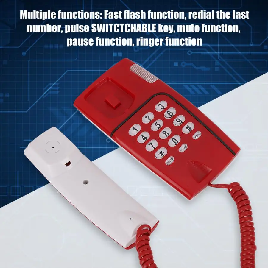 KX-T811 проводной английский стационарный мини-телефон с английской телефонной линией в случайном цвете