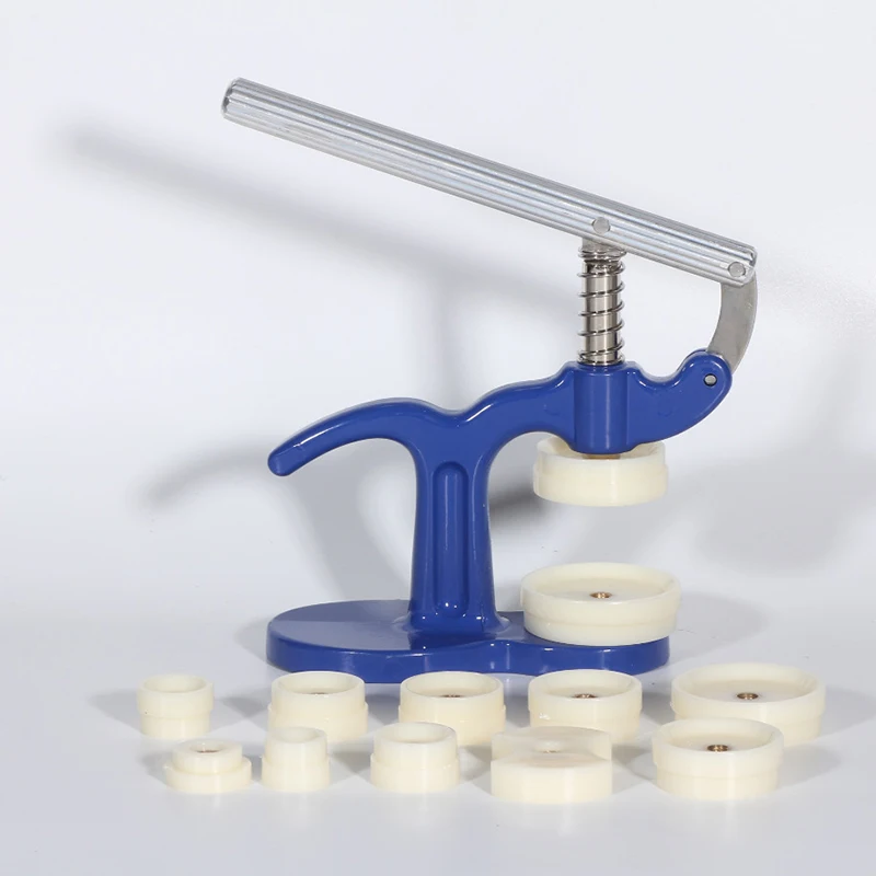 Caja de reloj con 12 troqueles de cristal, prensa de tornillo, herramienta de reparación, gran oferta, 2020