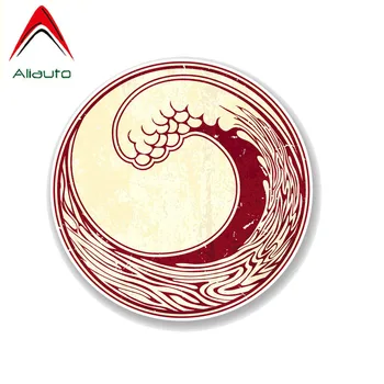 

Aliauto Creative Car Sticker Japan Surf Fun Decal Japanese Wave PVC Automobile Motorcycle Decoration Accessories,12cm*12cm
