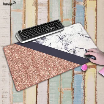 

Rose Gold Marble Keyboard Large Lock Edge MousePads Size for 40x90CM Speed Version Gaming Mousepads For CSGO DOTA2 LOL