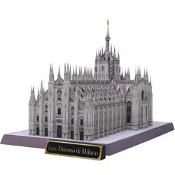 Италия Милан кафедральный собор 3D Бумага модель Италия Милан исторический знаменитая архитектурная трехмерная модель ручной самодельные