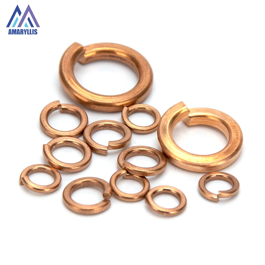 Латунная пружинная шайба с замком медная раздельная эластичная прокладка
