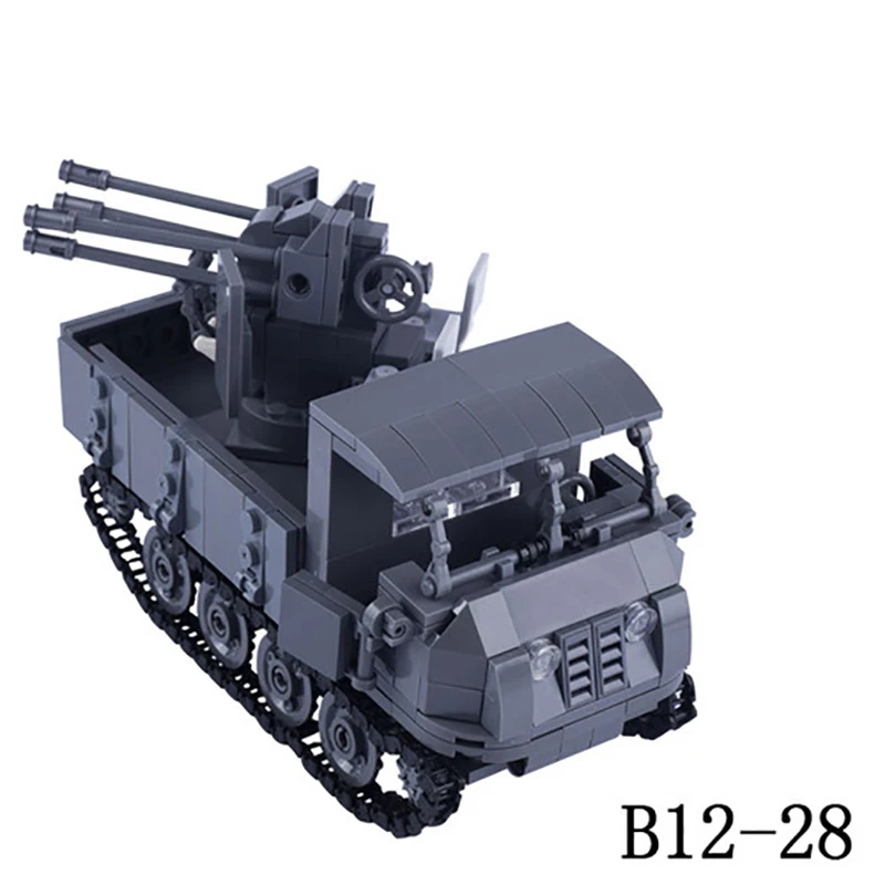 World War II Building Blocks German Iron Donkey RSO/03 Tractor Mini Figure Toy
