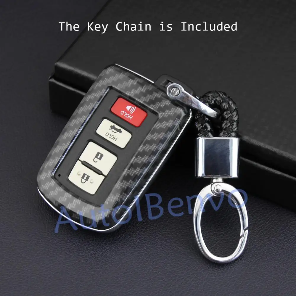Contain Key Chain Прочный Автомобильный ключ из углеродного волокна для Toyota Highlander RAV4 Corolla Land Cruiser LC200 Camry брелок аксессуары - Название цвета: Contain Key Chain