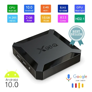 

NEW X96Q Tv Box Android 10.0 2 Gb 16 Gb Allwinner H313 BT4K 2.4G Wifi Netflix Youtube android 10.0 Set Top Box Media Player 2020