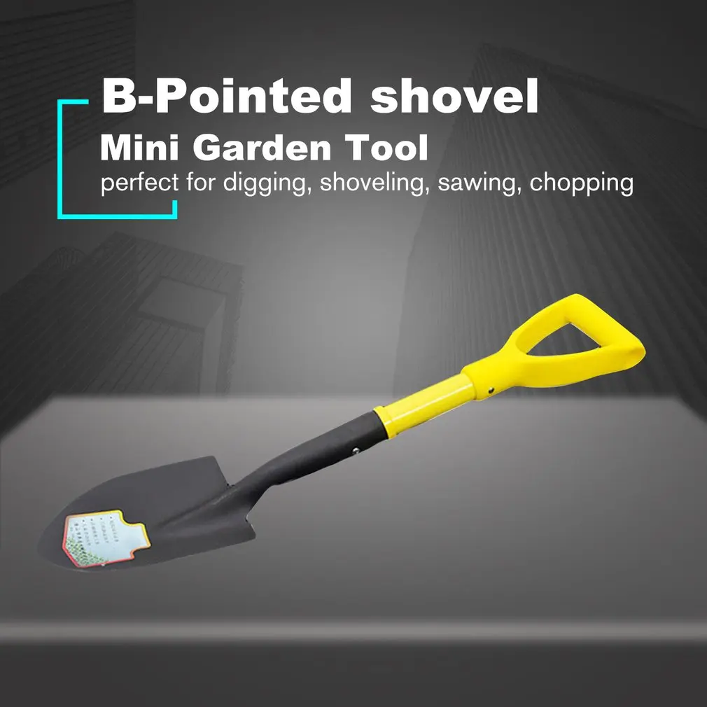 Pointed shovel Мини садовый инструмент, металлическая лопата с головкой, садовый инструмент для поднятия почвы, портативная наружная лопата, аварийные инструменты для выживания - Цвет: Pointed shovel