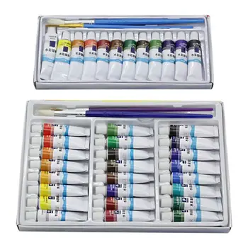 

12ml 12/24 Colors Professional Paint Tubes Drawing Painting Watercolor Pigment