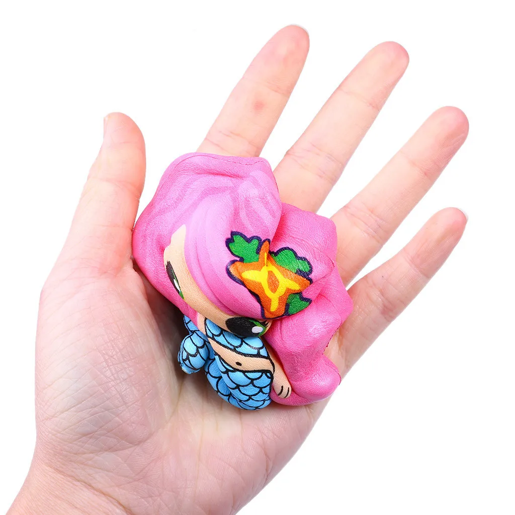 Adorable Mermaid Slow Rising Squeeze Stress Reliever Toys for Children Birthday Gift Toy Party Decor Supplies kids toys #A