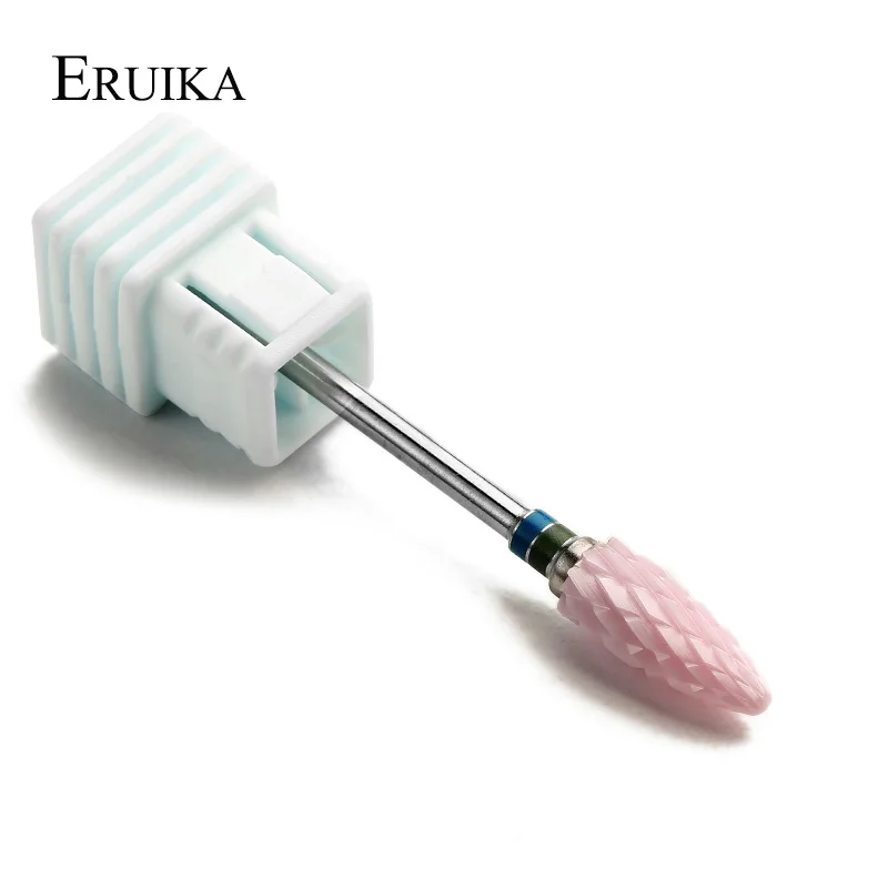ERUIKA, 1 шт., 3/32 дюйма, лучший розовый керамический сверло для ногтей, электрическая вращающаяся пилочка для ногтей, инструменты для маникюра - Цвет: NO1