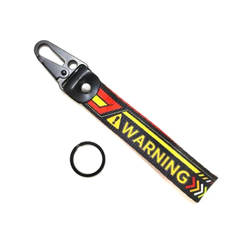 

New Nylon Ribbon Motorcycle Keychain Warning Emblem Key Chain Ring Holde Keyling Lanyard For Bmw KTM Kawasaki Honda Suzuki Vespa