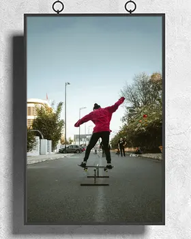

0194J Young Boy Street Skateboard Wall Sticker Silk Poster Art Home Decoration