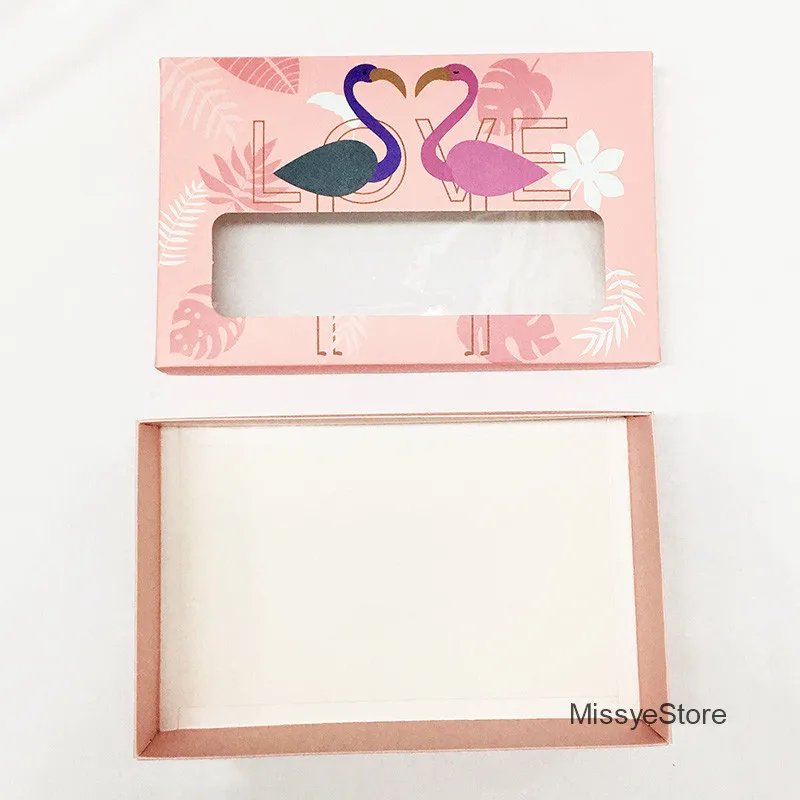 Missyestore pink paper box with window lip 2