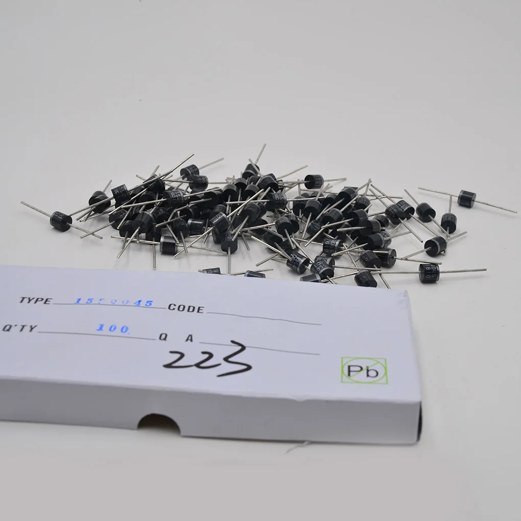 100 шт./компл. 15A 45V с барьером Шоттки Диоды для подавления переходных скачков напряжения Панели Солнечные DIY низкая Мощность убыток, и он имеет высокую эффективность диоды для подавления переходных скачков напряжения Наборы