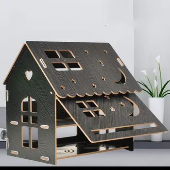 

Router storage box free punching rack desktop set-top box plug-in wooden storage artifact YHJ101004