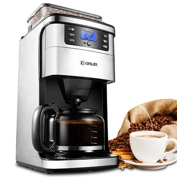 

Automatic Coffee Maker Grinder American Grinding Beans Soy Flour Stainless Steel Reservation Insulation Electric Coffee Machine