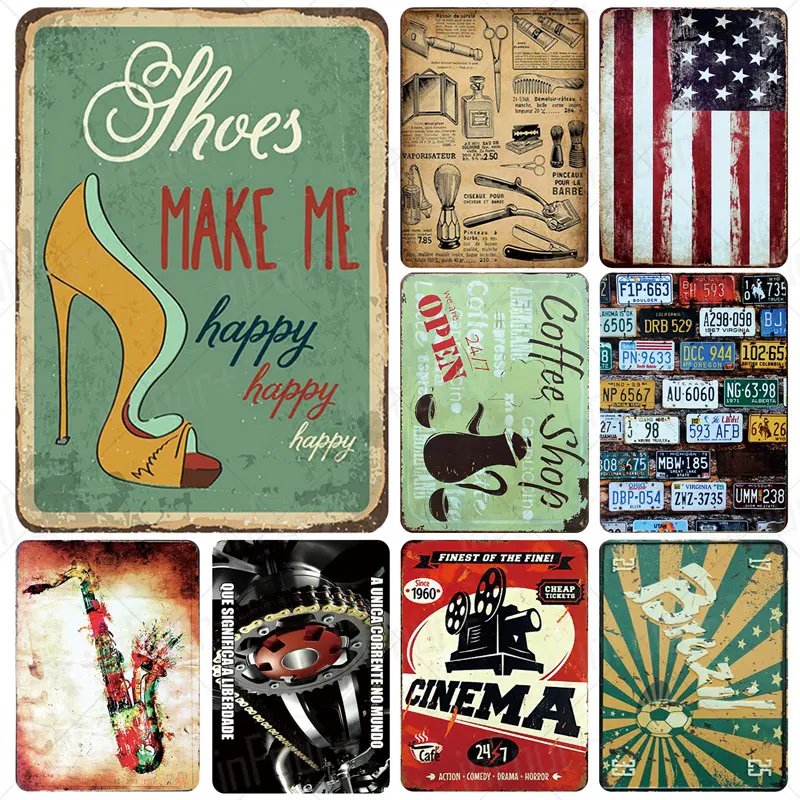 Гитара Металлический знак табличка Металл Винтаж паб Ретро жестяной знак Настенный декор для бара паба клуба человек пещера оловянные тарелки винтажные металлические знаки