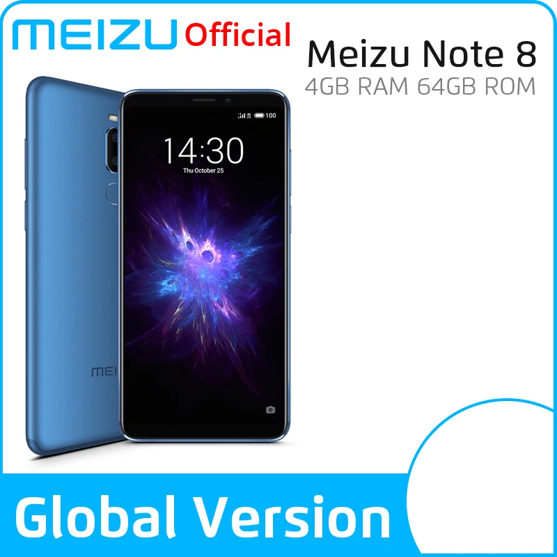 Meizu Note 8 4GB 64GB Global Version Mobile Phone Snapdragon 632 Octa Core Note8 Smartphone Full Metal Body Dual Rear Camera
