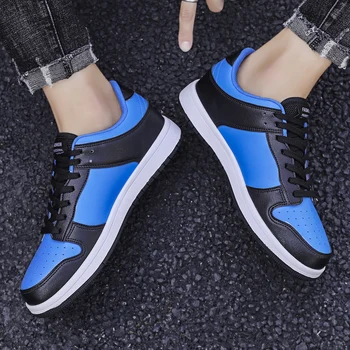 

Genuine Leather Sneakers Mens Casual Shoes Breathable Non-slip Outdoor Sneakers Male Lightweight Lace-up Flats Shallow Fit Shoes